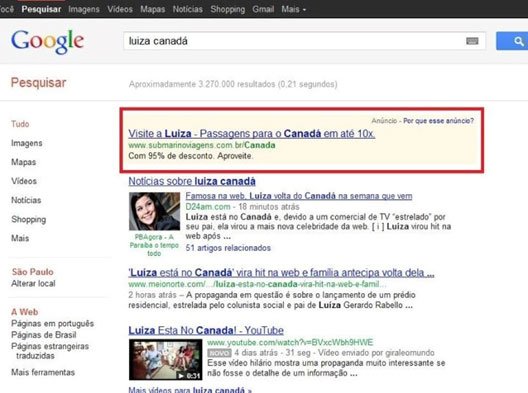 Google AdWords Luiza Canada